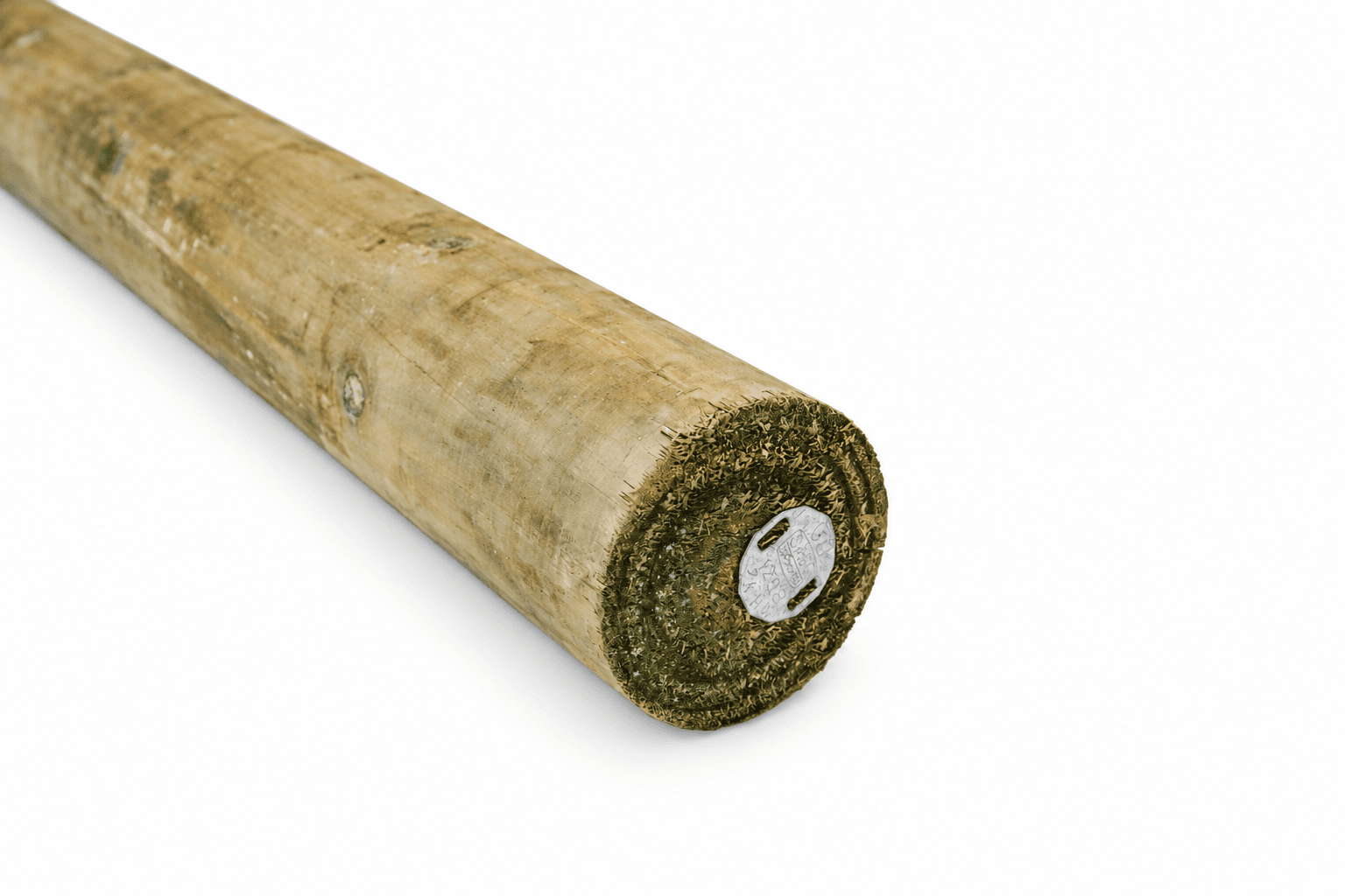 Pine Tapered Poles, CCA treatment penetration and grading tag on the sawn end